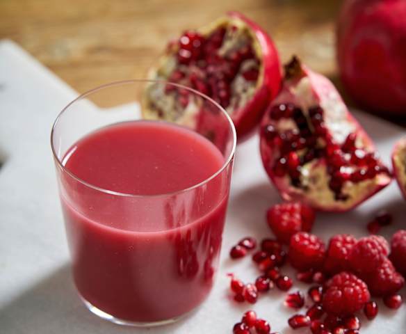 Sumo de romã e framboesa (longa duração)