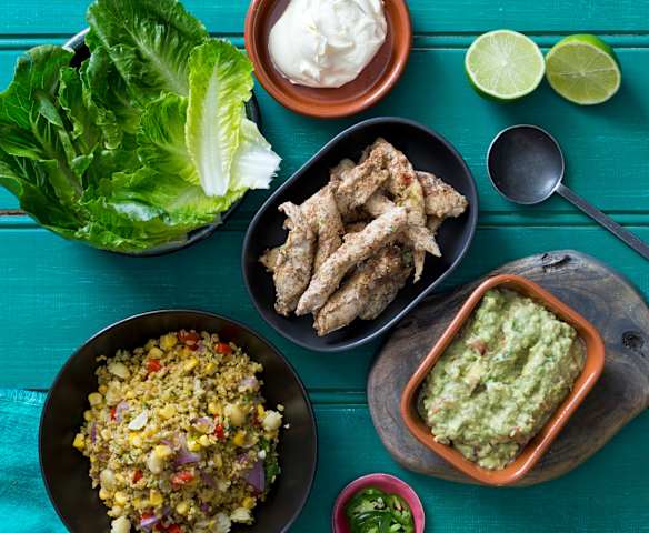 Jalapeño chicken lettuce wraps