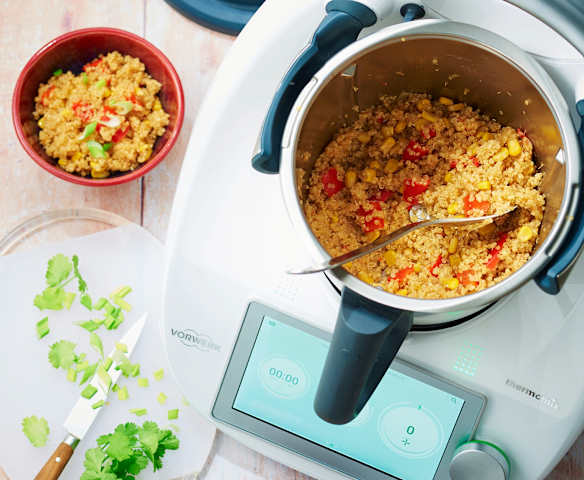 One pot à la mexicaine quinoa, poivrons et maïs