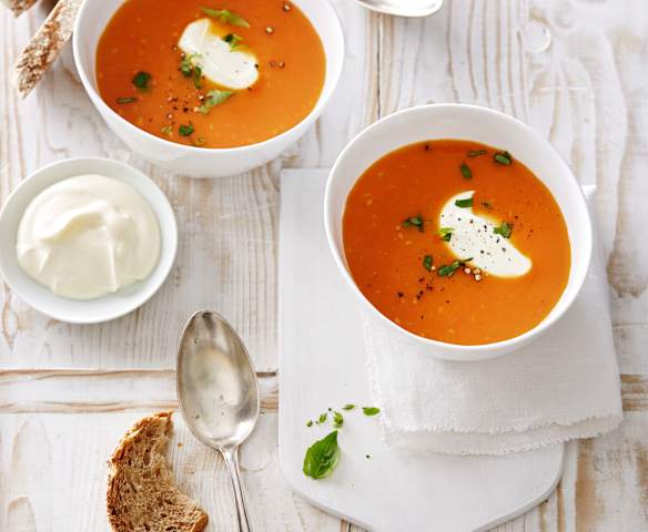 Tomatensuppe mit Quark
