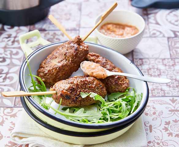 Brochettes kebab sauce aux pêches