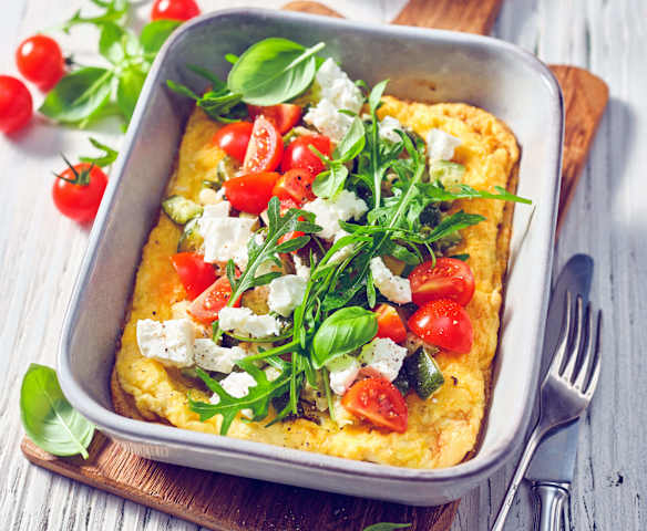 Ofen-Omelette mit Topping