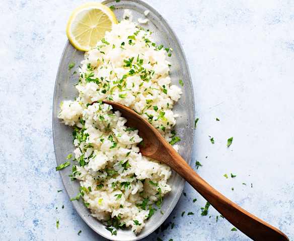 Arroz blanco rehogado al limón Arroz blanco rehogado al limón