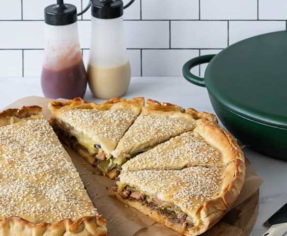 Family burger pie
