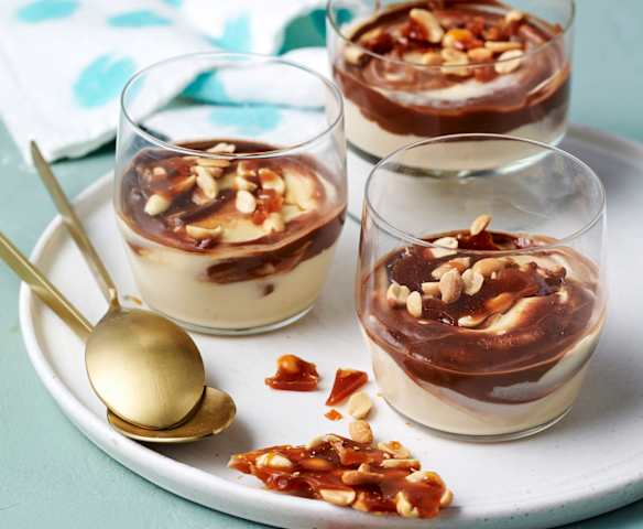 Peanut butter and chocolate custard