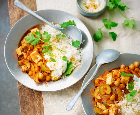 Curry de pois chiches au tofu