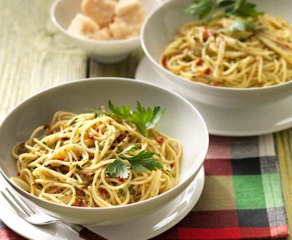 Garlic, Olive Oil and Chilli Spaghetti