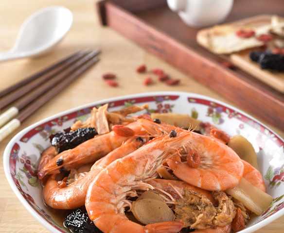 藥膳鮮蝦