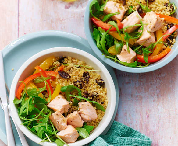 Salade de boulgour et saumon vapeur