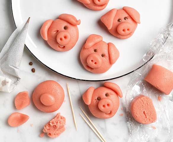 Marzipan Glücksschweinchen