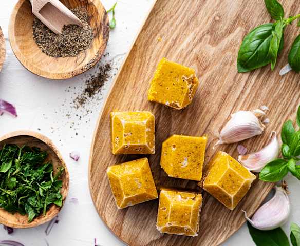 Cubitos de verduras sin sal