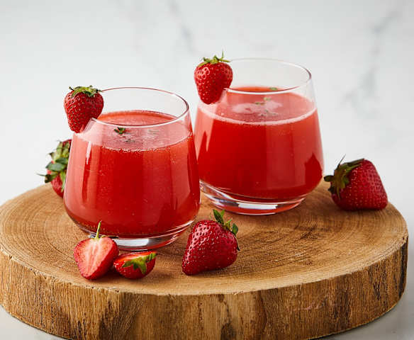 Cocktail alcolico alle fragole