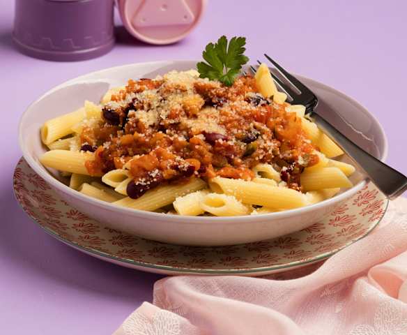 Vegetarische Bohnen-Bolognese