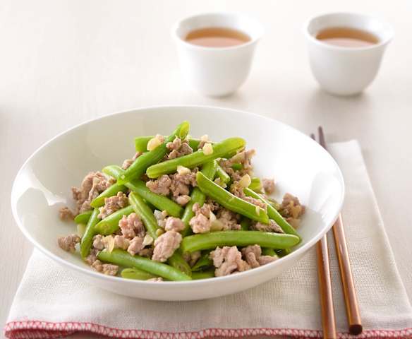 豬肉末炒四季豆 豬肉末炒四季豆