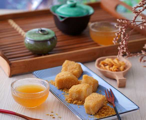 可樂果鮮奶麻糬&桂花烏龍茶