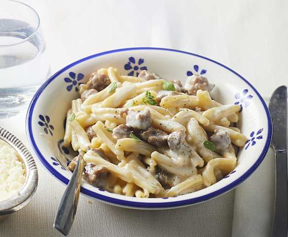 Casarecce crema di formaggi e salsiccia