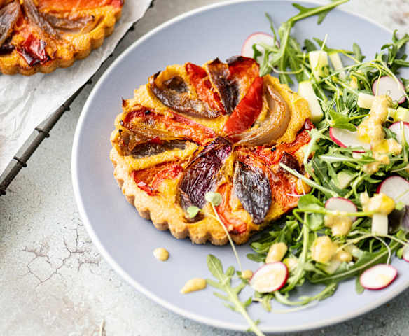 Vegetable Tartlets with Chickpea Flour Crust Vegetable Tartlets with Chickpea Flour Crust