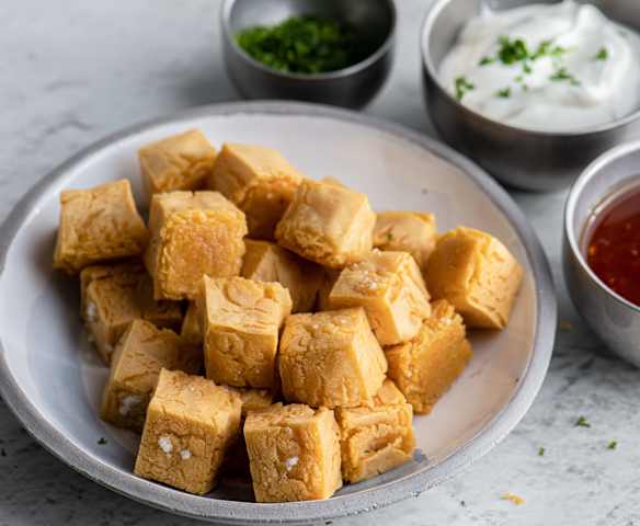 "Tofu" de lentilhas vermelhas