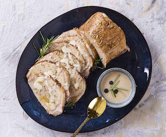 Lonza di maiale sottovuoto con salsa al burro