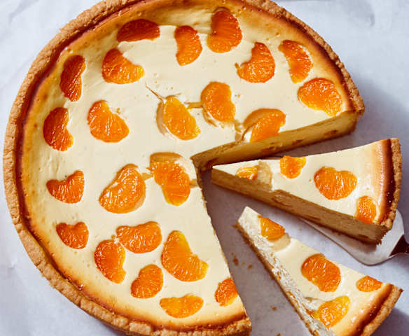 Käsekuchen mit Mandarinen
