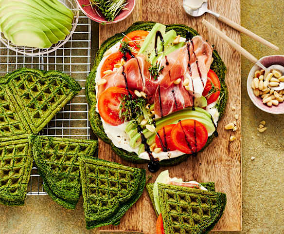 Spinat-Waffel-Sandwiches Spinat-Waffel-Sandwiches