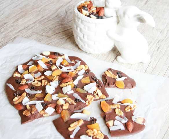 Barra de chocolate com nuts