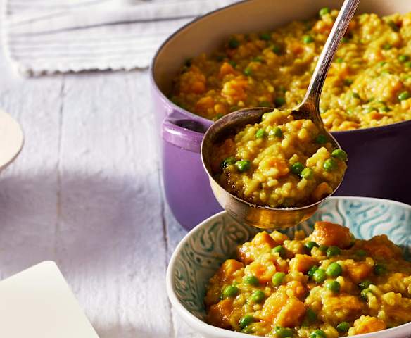 Süßkartoffel-Reis-Topf