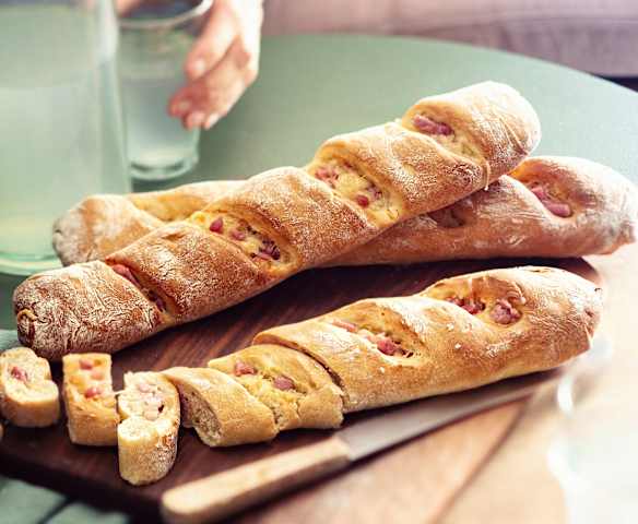 Baguettines lardons et emmental Baguettines lardons et emmental