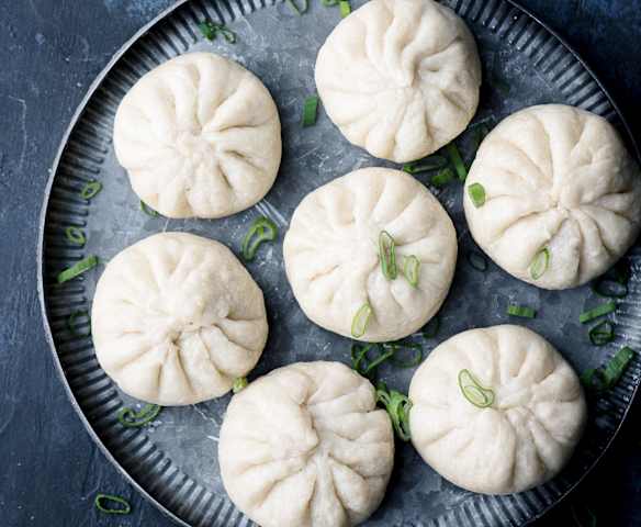 Char Siu Bao Buns with Pickled Carrots
