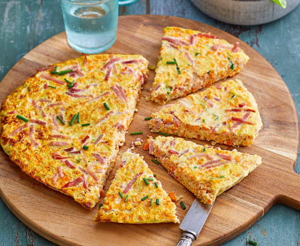 Frittata aux carottes et au bacon