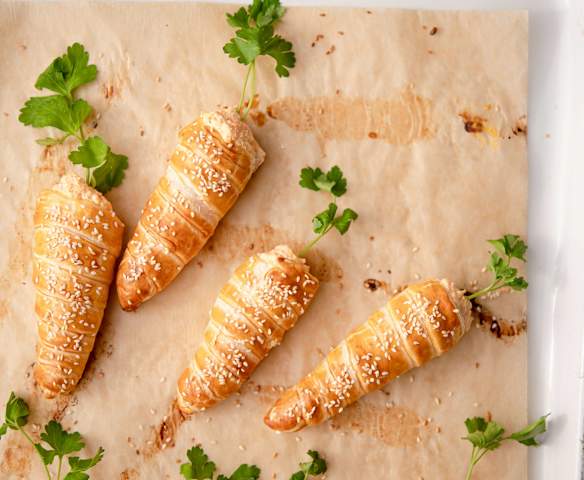 Carottes en pâte feuilletée Carottes en pâte feuilletée