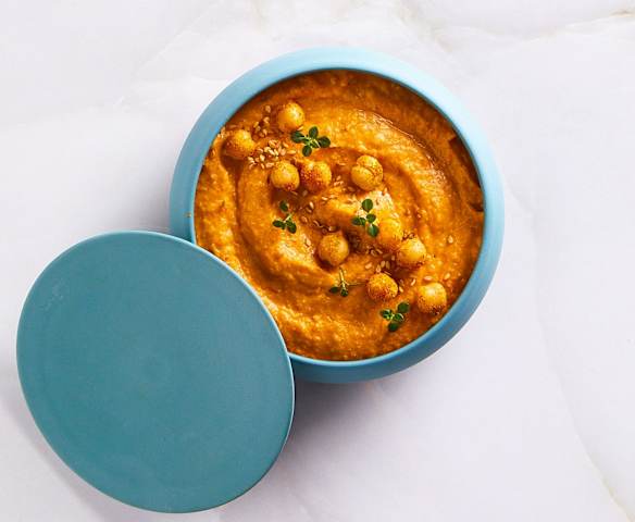 Hummus di cicerchie e zucca arrosto Hummus di cicerchie e zucca arrosto