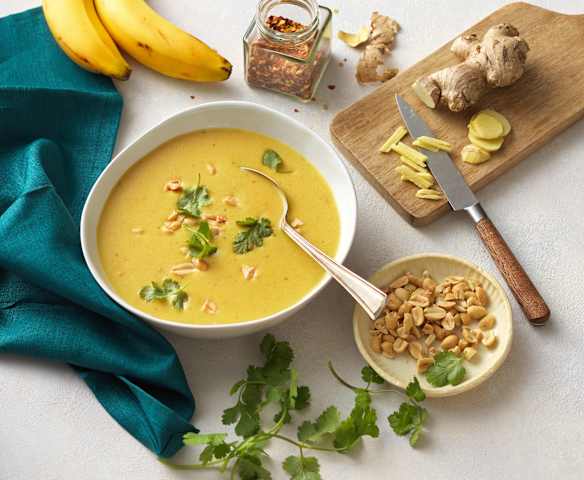 Vegane Bananen Curry Suppe