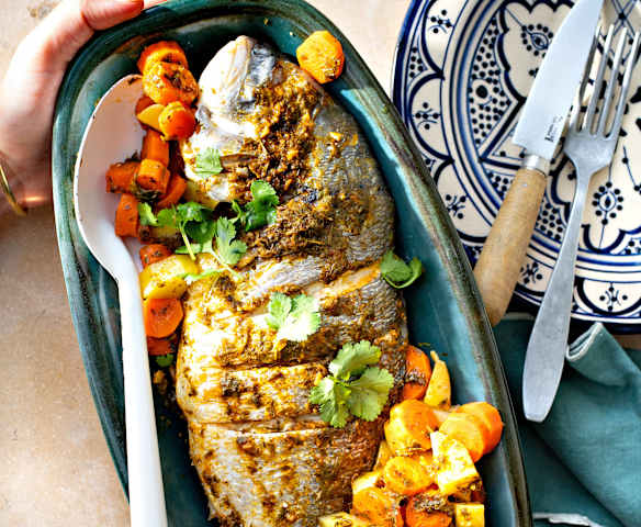 Daurade à la marocaine