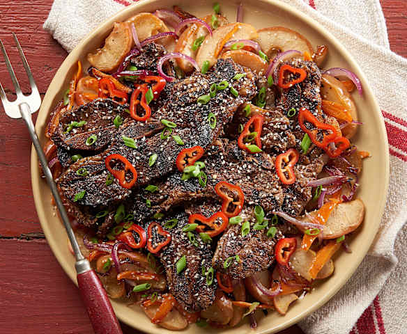 Grilled Korean Short Ribs with Apples