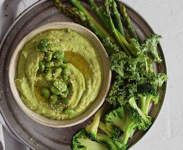 Dip de habas con palta