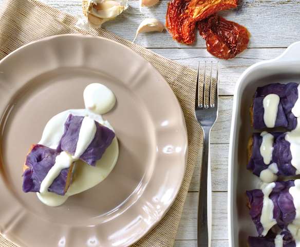 Involtini filanti al cavolo rosso