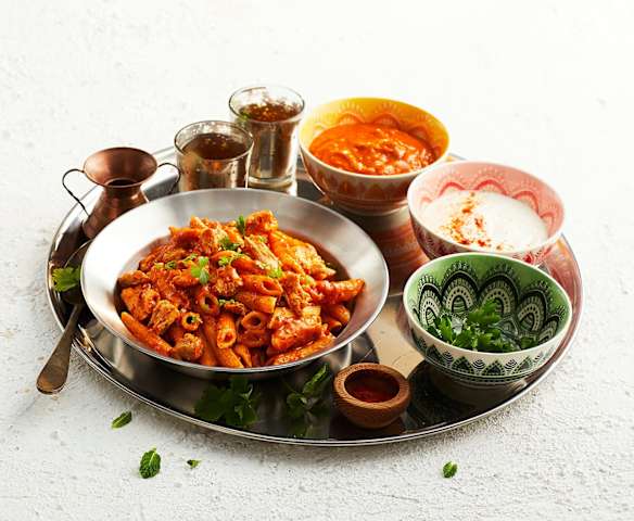 Pasta con Chicken Tikka Masala