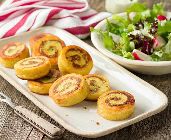 Kartoffel-Käse-Roulade mit RUPP Feinster Streich Emmentaler