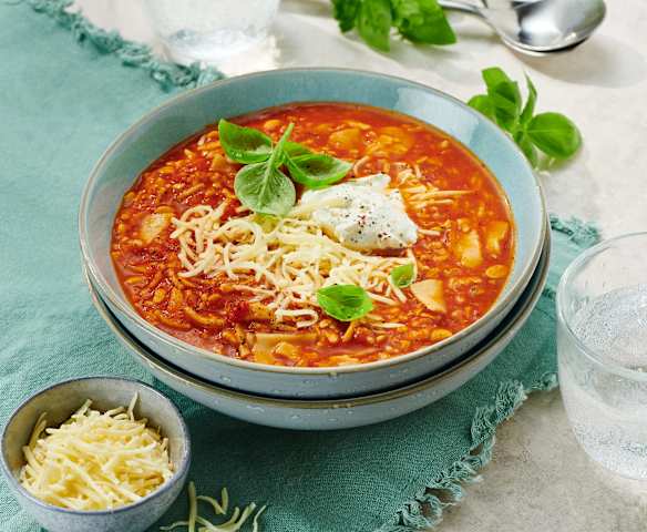 Vegane Lasagne-Suppe