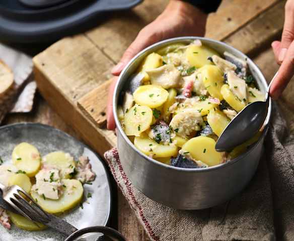 Salade de pommes de terre et hareng fumé