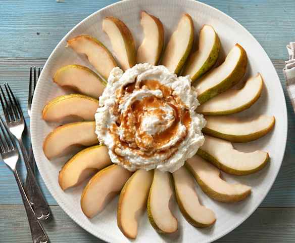 Pere, formaggio e miele