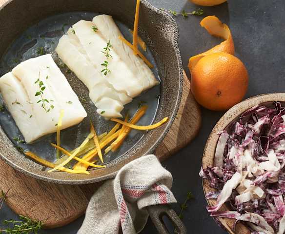 Bacalao al aroma de cítricos al vacío