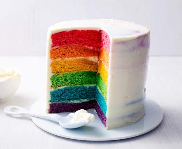 Rainbow cake (tarta arcoíris)