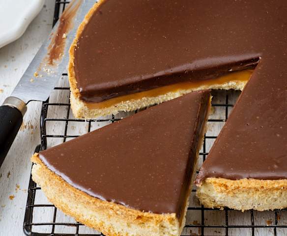 Tarte au chocolat et confiture de lait
