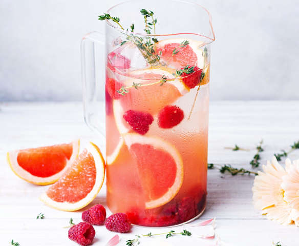 Refresco de pomelo y frambuesa
