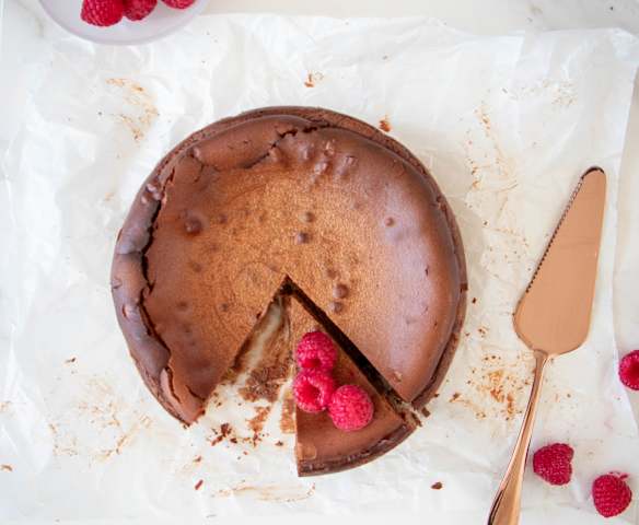 Chocolate Basque cheesecake