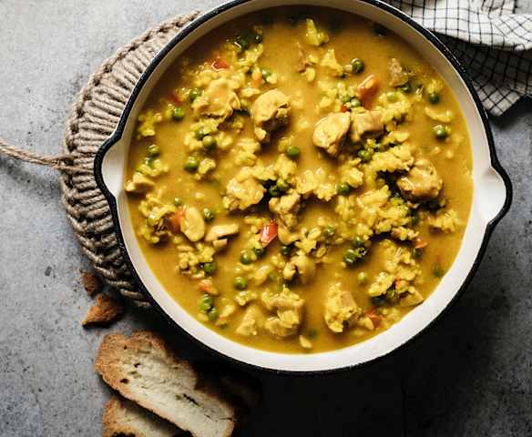 Arroz meloso con pollo