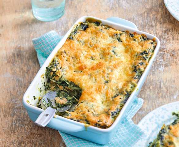 Lasagne d'épeautre aux épinards et au saumon