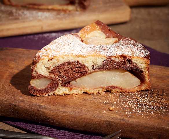 Marmorierter Birnen-Kuchen